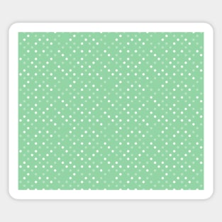 Green White Polka Dots Cute Pattern Sticker